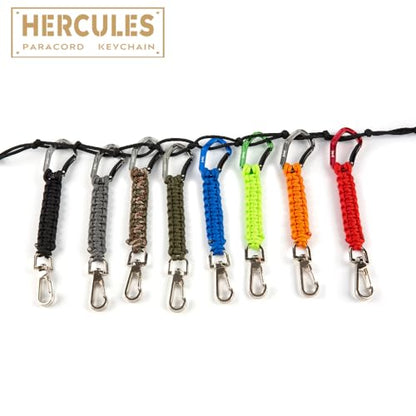 HERCULES Paracord Keychain Set – 2 Pack Lanyard Rope with Aluminum Clip, Durable Paracord Wrist Strap for Outdoor Activities, Imperial Red - style: Imperial Red