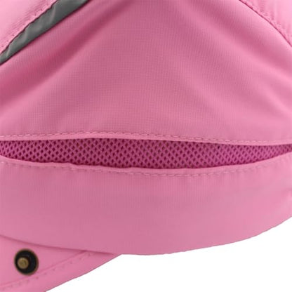 Connectyle Men's Sun Hat with Detachable Neck Flap Adjustable Outdoor UPF 50+ Baseball Sun Cap for Fishing Hiking Golfing - color: Pink