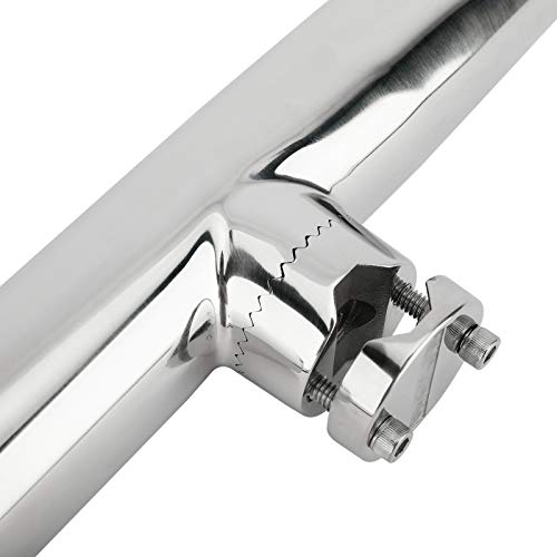 YaeMarine 4Pcs Boat Fishing Rod Holder Stainless Tournament Style Clamp on Fishing Rod Holder Rail Mount for Rails 7/8" to 1" or 1" to 1-1/4"