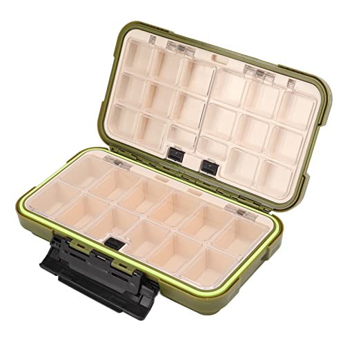 RiToEasysports Fishing Box PP Tackle Box Organizer with Transparent PC Inner Cover Lever Side Lock Sliding Switch and Movable Inserts for Fishermen Boat Kayak Shore Storage ([Large size] 20*12*5 cm) - size: [Large size] 20*12*5 cm