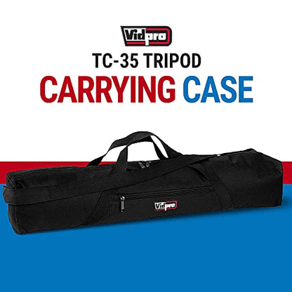 VidPro 35 inch Tripod Carrying Case with Strap for Bogen-Manfrotto, Sunpak, Vanguard, Slik, Giottos and Gitzo Tripods - size: 35" Long