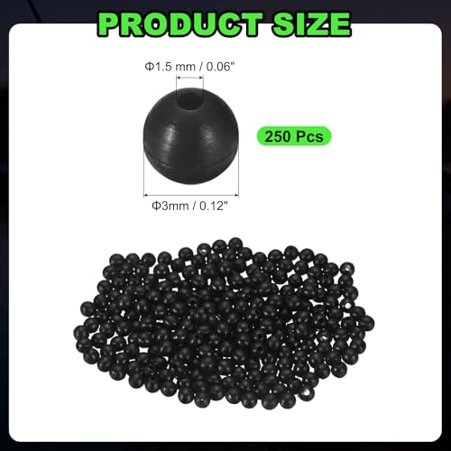Fishing Beads, Plastic Round Hard Bait Egg Lure Rig Freshwater Saltwater for Fishing Rigs for Catfish Rig Outdoor Tackle Tool - size: 3mm