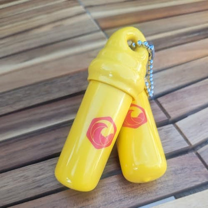 Seahive Floating Keychain (1 pack) with Waterproof Safety Container Boat Key Float - Pontoon, Fishing Accessories key holder - color: Yellow