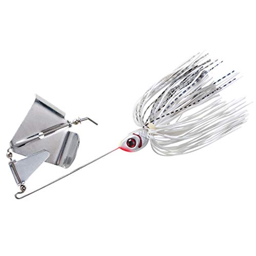 Booyah Buzz Buzzbait Bass Fishing Lure - color: Snow White Shad, size: 3/8 oz