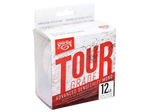 Strike King Tour Grade Monofilament Fishing Line, 200-Yards, 12-Pound, Clear