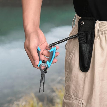 Mossy Oak Fishing Tools Kit- Fishing Plier, Fish Lip Gripper, Multifunctional Fishing Hook Remover with Lanyards Sheath, Saltwater Resistant Fishing Accessories & Equipment, Fishing Gifts for Men - style: 3pc fishing tool kit