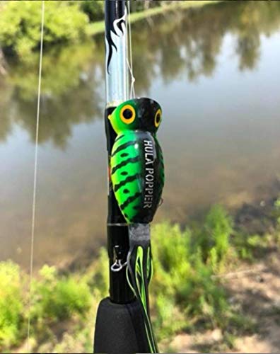 Arbogast Hula Popper Topwater Bass Fishing Lure - color: Black, size: 2 in, 3/8 oz