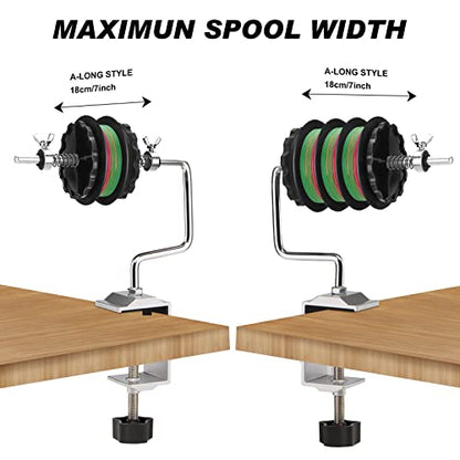 Fishing Line Spooler & Holder for Reels with Spool Tensioner | Portable Table Mount Adding Helper Winder Spooling