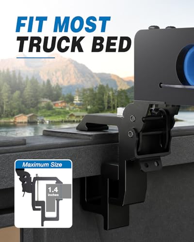 Fishing Pole Rack for Truck Bed Fishing Rod Holder Truck Fishing Pole Holder Holds up to 8 Rods or 4 Fly Rods Storage Organizer for Ford F150 Dodge Ram Tundra