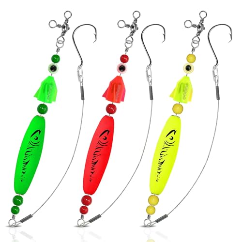 YOTO Santee Cooper Rig, Catfish Rig for Bank Fishing, Catfishing Tackle Rattler Floats, Chunky Rigs Catfish Equipment - style: Spiral Catfish Bells - 3pcs