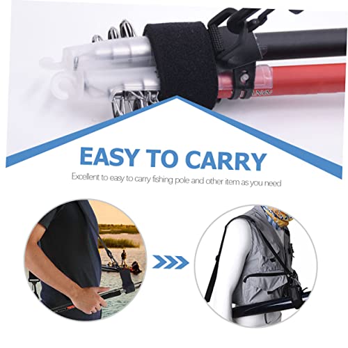 DECHOUS 1Set Creative Fishing Rod Fixed Band Adjustable Shoulder Strap for Comfortable Carrying Fishing Supply for Fishermen Easily Folds for Convenience