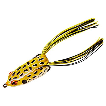 Booyah Pad Crasher Jr Topwater Bass Fishing Hollow Body Frog Lure with Weedless Hooks - color: Swamp Frog