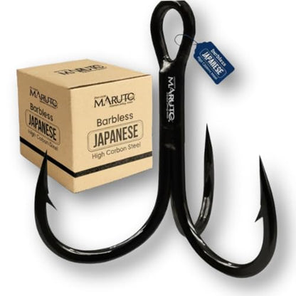 Maruto Barbed Treble Hooks for Effective Fishing | Small & Large Triple Hooks for Lures | Replacement Sharp Strong Hooks, Sizes 1, 2, 3, 4, 5, 6, 8, 10, 12. - size: 5 - 10 Hooks (Angler Pack)