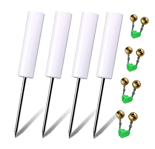 Rod Pole Holders for Bank Fishing，Fishing Rod Holder Ground，Fishing Holder Stand，with Copper Fishing Rod Alarm Bell