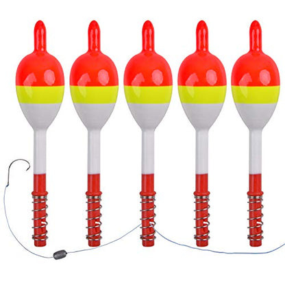 AGOOL Slip Bobbers Wood Fishing Floats and Bobbers Spring Bobbers Stick Slip Bobbers for Crappie Fishing Bobbers for Crappie Panfish Walleyes Trout Bass Fishing 5/10pcs - color: 1.18 x 0.79 x 3.54 inch - 5pcs