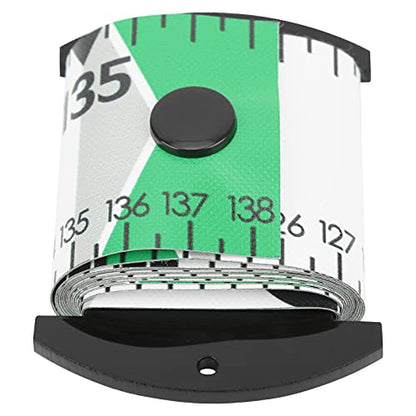 138 X 5cm PVC Fish Measuring Ruler, Foldable Fish Measuring Tape with Cm Inch Scale, Compact 8 X 5.5cm Roll, for Boat Kayak Ice Fishing Anglers (Green) - color: Green
