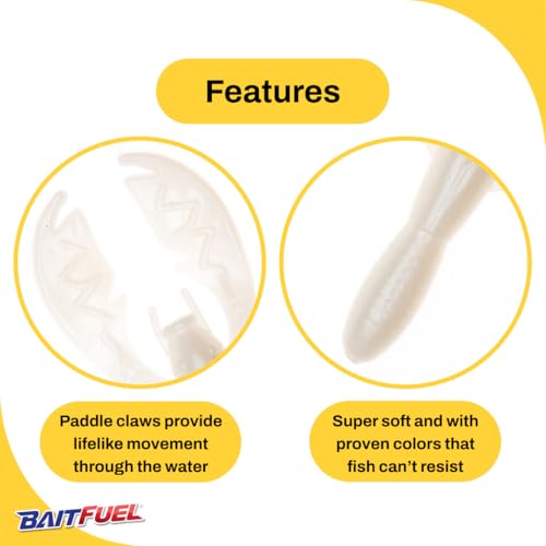 BAITFUEL Baby PACA Craw - color: Pearl