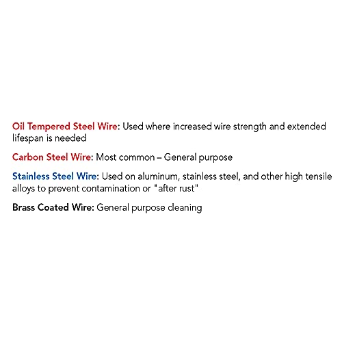 Mercer Industries 186020 - 4" x 3/16" x 5/8"-11 Stringer Bead Wire Wheel, .020 Stainless Steel Wire (with metric adapters) - color: Stainless Steel, size: 4" x 3/16" x 5/8"-11, M10 x 1.25, M10 x 1.5, style: Stringer Bead Wire Wheel