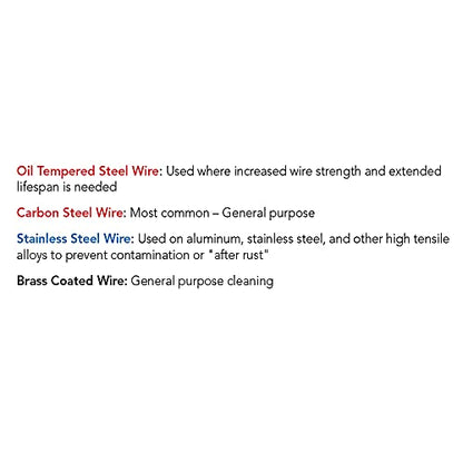 Mercer Industries 186020 - 4" x 3/16" x 5/8"-11 Stringer Bead Wire Wheel, .020 Stainless Steel Wire (with metric adapters) - color: Stainless Steel, size: 4" x 3/16" x 5/8"-11, M10 x 1.25, M10 x 1.5, style: Stringer Bead Wire Wheel