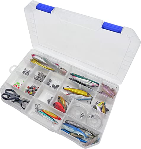 Large Plastic Tackle Box Storage Organizer Box 3700 Utility Tray with adjustable dividers 2 PACK