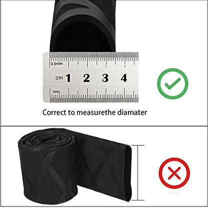 30 mm 35mm 40mm X-Tube Heat Shrink Sleeve Wrap Tubing for Fishing Rod Grips with Non Slip Waterproof and Insulation Lengths Durable Repair 39Inch(1M) - color: 35MM Black