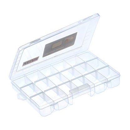 MEIJIA Outdoor Fishing Tackle Boxes, Plastic Box, Plastic Storage Organizer Box with Removable Dividers - Fishing Tackle Storage,Off-White - size: Mediuem