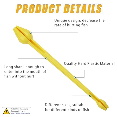 Fishing Hook Remover Tool 6pcs Plastic Hook Disgorger Dehooker Extractor 2 Sizes for Carp Trout Bass Saltwater Freshwater Ice Fishing Gear