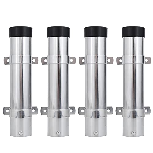 AMYSPORTS Steel Wall Rod Holder Fishing Stainless Mount Rod Holder Marine Side Boat Pole Holders Kayak Saltwater Freshwater