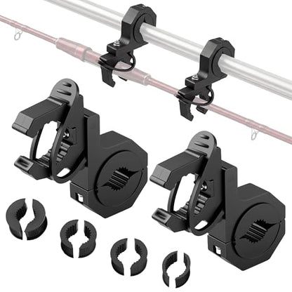 Quick Release Boat Hook Holders Roll Cage Clamp Mount Kit, 1/1.5/1.75 Inch Rubber Clamp Holder for Boat ATV UTV,Secure Mount for Shovel, Fishing Rod, Tools & Off-Road Equipment