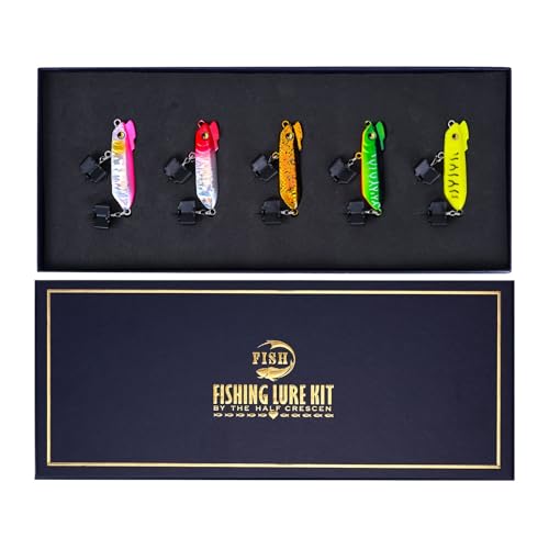 5PCS Glide Bait Fishing Lures Kit, 2026 Surprise Gift for Men & Teen Boys | Fishing Gear for Dad,Bass Fishing Lures Gift Set with Premium Gift Box, Hard & Soft Baits for Bass Trout Pike Salmon - style: 5h