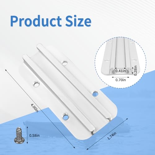 Aluminum Kayak Track, Kayak Rail for Fishing Rod Holder, Kayak Rail Track for Paddle Holders, Kayak Gear Track Accessories for Cup Holder, Kayak Accessories Mount Track - size: 4 Inch