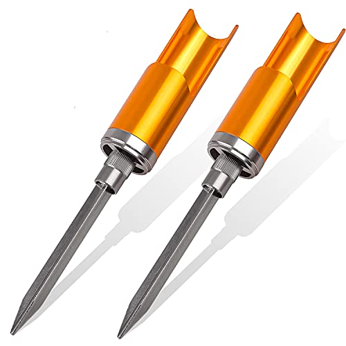 Universal Fishing Rod Pole Holders for Ground Aluminium Alloy Ground Support Stand Marine Grade for Outdoor Baitcaster Spincast Spinning Casting Fishing Rod Racks 1/2pcs - color: 2pcs-orange