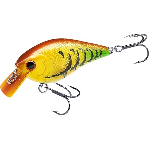Lucky CRAF LC 1.0, Silent, Crankbait, Squarebill, Freshwater Fishing Gear, Tournament Winning, Champion Bait, Fishing Accessories, Fishing Tackle - color: 517 All Table Rock Craw