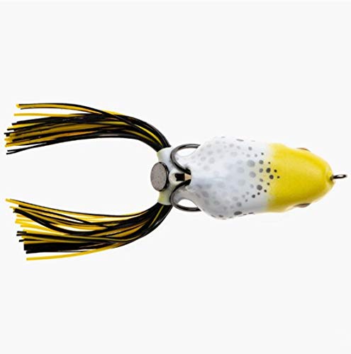 Scum Frog Trophy Series Topwater Bass Fishing Hollow Body Frog Lure with Weedless Hooks - color: Rotten Egg, size: 5/8 Ounce
