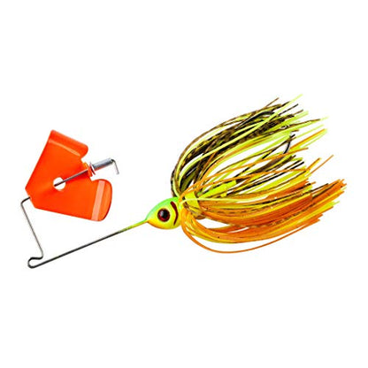 BOOYAH Pond Magic Small-Water Spinner-Bait Bass Fishing Lure - color: Fire Bug, style: Pond Magic Buzz