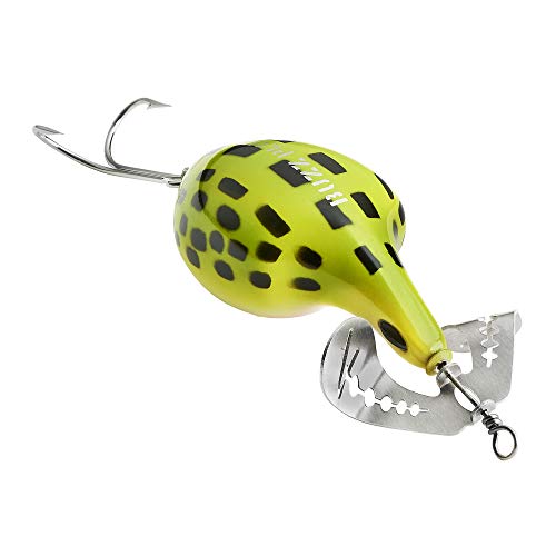 Arbogast Buzz Plug 1 oz Fishing Lure - color: Frog White Belly, size: Junior 2 3/8 in, 5/8 oz