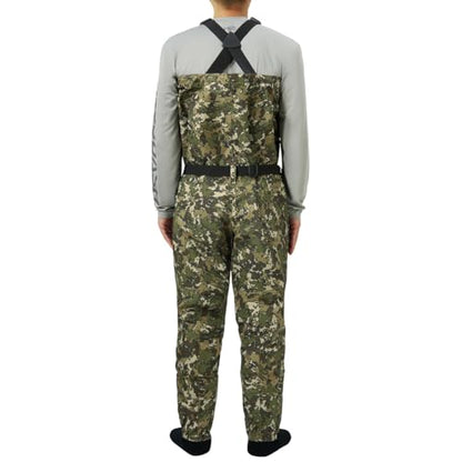 BASSDASH Breathable Ultra Lightweight Chest Stocking Foot Fishing Hunting Waders for Men - color: Veilflage, size: Large