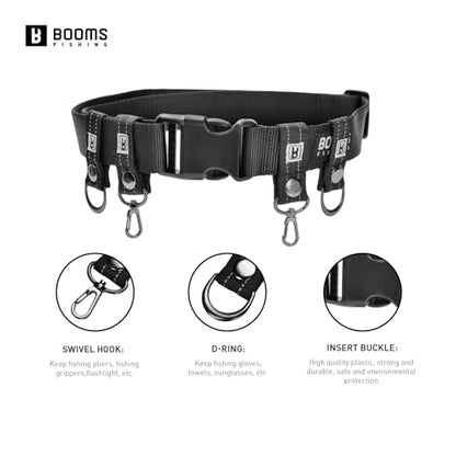 Booms Fishing FB2 Fishing Wade Belt, Adjustable Nylon Wading Belt 45" Max Length, Wade Belts for Casting Surf Kayak Accessory - style: Wade Belt Only