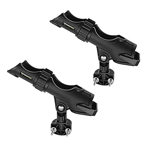 HITORHIKE Fishing Rod Holder Universal Fit Kit Allows for 360-degree Adjustment Kayak Fishing Boat Powerlock Rod Holder - style: Fishing Rod Holder X2+side Mount X2