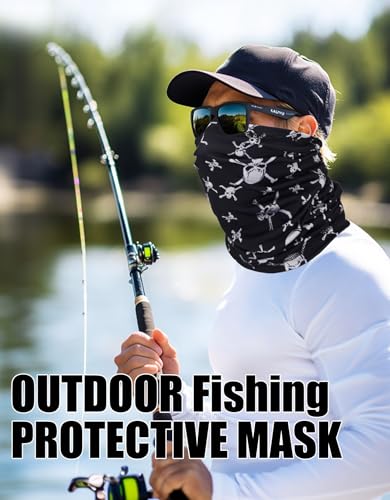 JHYWELL Cooling Neck Gaiter Face Mask, UV Protection Masks Gator, Windproof Bandana for Skiing, Fishing, Hiking, Cycling - color: Skull Union