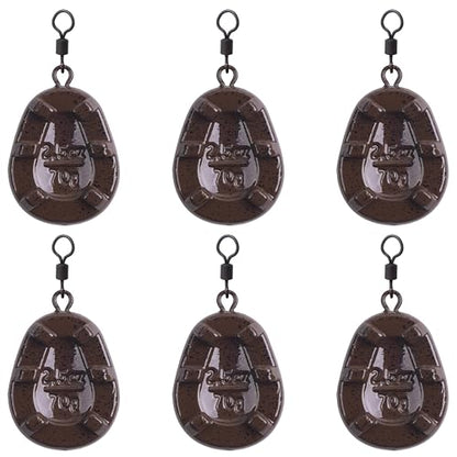 Carp Fishing Weight Sinkers,Coated Tapered Flat Pear Carp Fishing Sinkers with Rolling Swivel Carp Coarse Fishing Gear Tackle 2oz 2.5oz 3oz 3.5oz 4oz - size: 2.5oz-6pcs, style: Flat Pear Shape