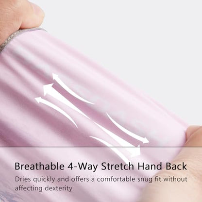 Bassdash ALTIMATE UPF 50+ Women’s Fishing Gloves UV Sun Protection Fingerless Gloves for Kayaking Paddling Hiking Cycling Driving Shooting Training - color: Pink Digital Gradient, size: Small