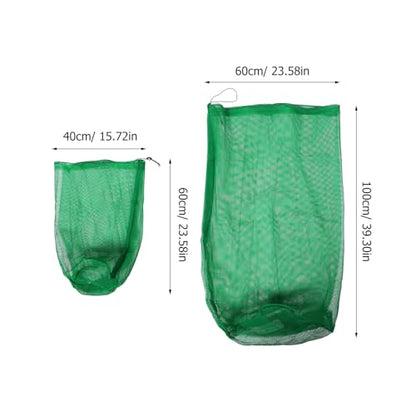 BESTYASH 2pcs Foldable Fishing Net Trap with Fine Nylon Mesh, Portable Collapsible Fish Carrier Bag for Freshwater and Saltwater Fishing, 40cm X 60cm 60cm X 100cm Catching Keep Nets