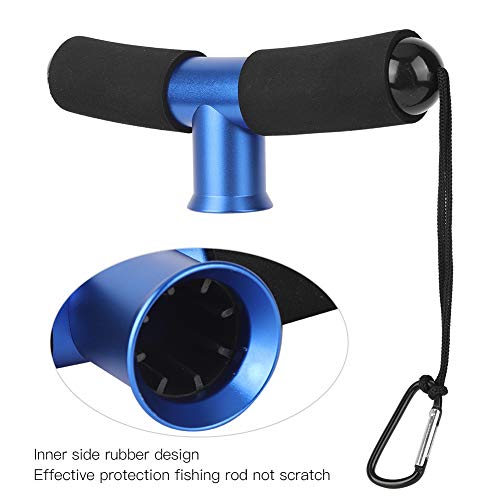 Fighting Waist Belt with Aluminum Rod Holder and Lanyard - T-Bar Butt Cushion for Fishing Rod Rack Support