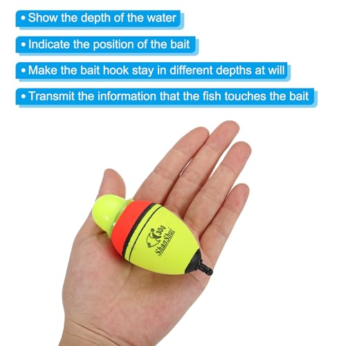PATIKIL Lighted Fishing Slip Bobber, EVA Green Red LED Light Up Fishing Float for Night Fishing - style: 1oz