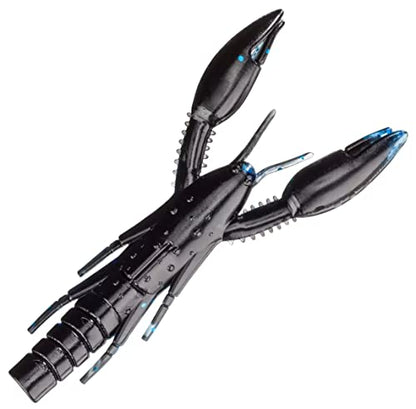 Yamamoto Craws - color: BLACK W/ BLUE FLAKE (5 PACK), size: 3.75" PSYCHO DAD