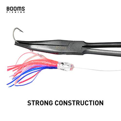 Booms Fishing F05 Hook Remover Long Nose Fishing Pliers 11 Inches PTFE Plated - color: 11" Carbon Steel, Red