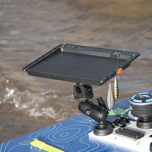 SUP Angler Lite Universal Paddle Board Mount with Paddle Board Fishing Rod Holders, Phone Holders, Cup Holders; Paddle Board Accessories - style: Elite: 1 Rod Holder / 1 Bait Board / 1 Waterproof Phone Case
