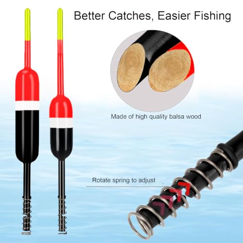 10 Pcs Fishing Bobbers,Fishing Float and Bobbers,Slip Bobbers for Fishing, Crappie Fishing Bobbers, for Crappie Catfish Trout Panfish Walleye Fishing - color: 1.6in-10pcs