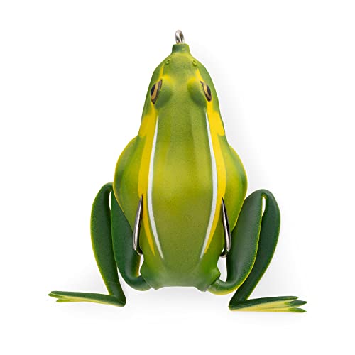 Lunkerhunt - Topwater Fishing Lures for Bass Trout Fishing | Combat Frog Lure for Big Fish | Award Winning Hollow Body Frog Fishing Bait with Weedless Hooks - color: Jungle